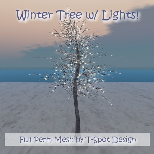 T-Spot Mesh - Winter Tree w/ Lights 2017 - Full Perm - 8 m. Tall - LI=4.3
