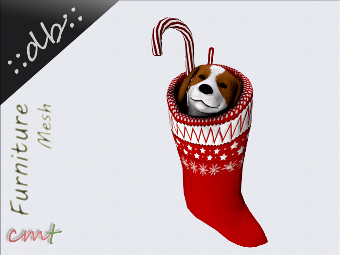 ::db:: Christmas Stocking Dog Xmas Decor #1