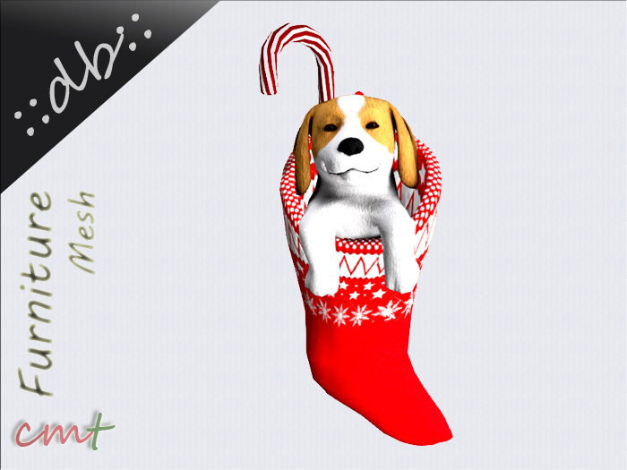 :db:: Christmas Stocking Dog Xmas Decor #2