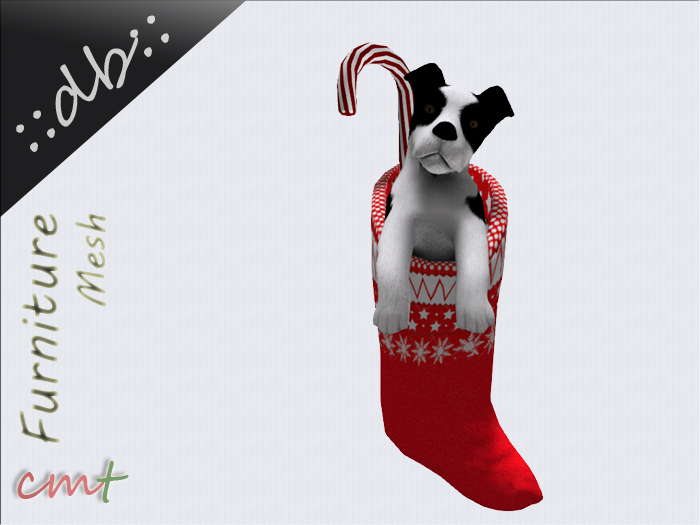 :db:: Christmas Stocking Dog Xmas Decor #3