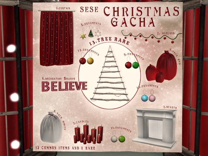 9.Sese Christmas Ornaments - green,red