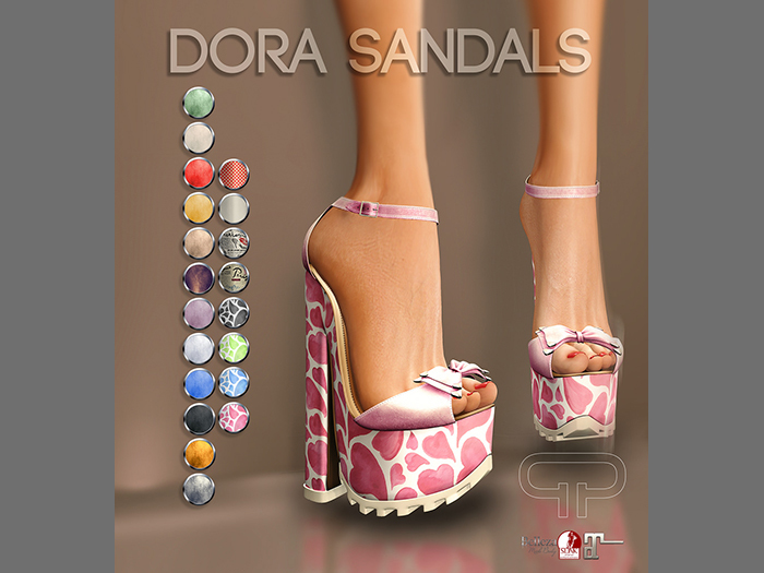Pure Poison - Dora Sandals Ad - ons for Belleza, Maitreya, SLINK High Feet