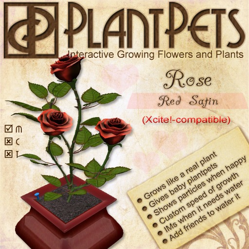 PlantPet Seed [Rose *Red Satin*] COMMON