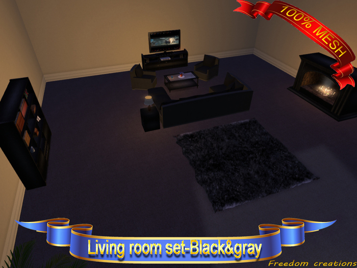 Mesh living room set(black&gray)ADD-Freedom creations