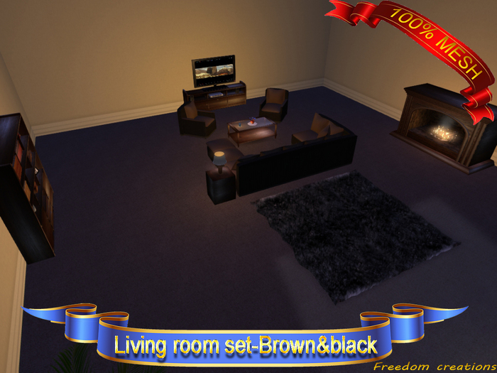 Mesh living room set(Brown&black)ADD-Freedom creations