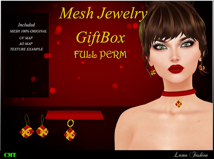 -Lamu Fashion-Mesh Jewelry Gift Box FULL PERM