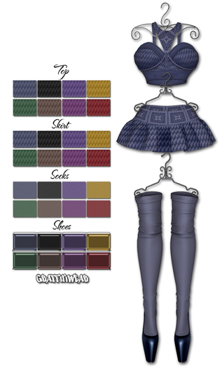 Graffitiwear Dark Cozy Knit Set (wear)