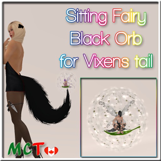 Fairy Sitting Black Orb for Vixen Tail