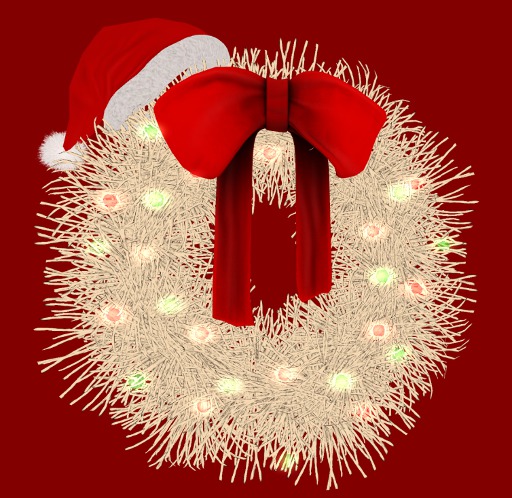 Christmas Wreath - Santa's Cap