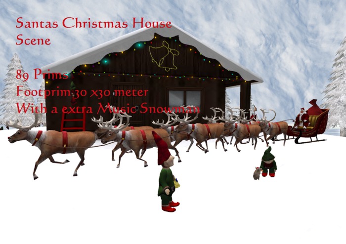 Santas Christmas House scene Boxed