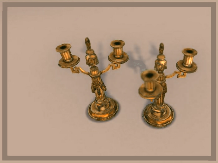 Antique Garlanded candlestick mesh -C&G- Copyable version