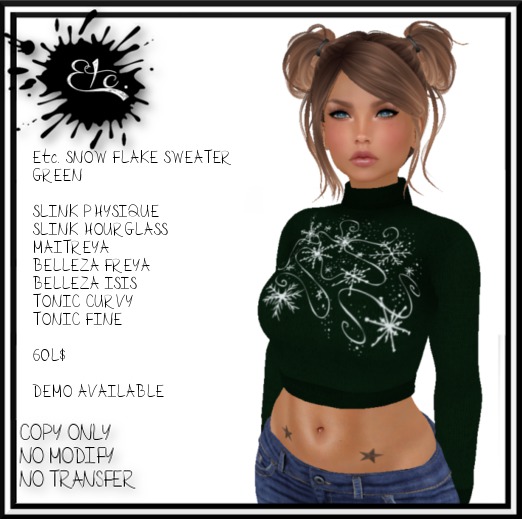 Etc SNOWFLAKE SWEATER - GREEN