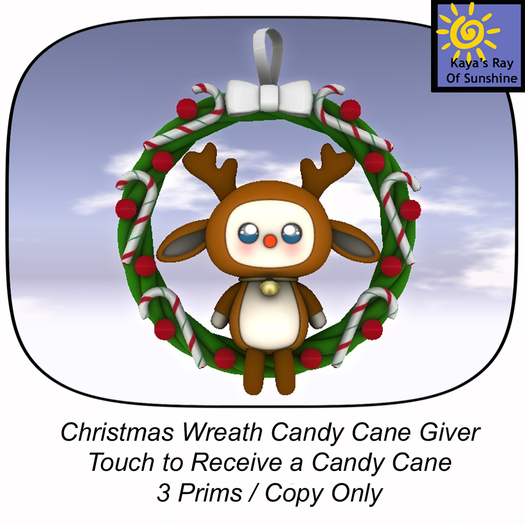 Christmas Wreath Candy Cane Giver  BOX