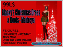 BLACKY'S - MAITREYA - CHRISTMAS DRESS AND BOOTS (BOXED)