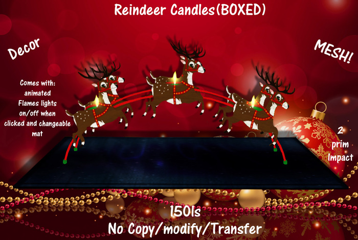 Reindeer Candles(BOXED)