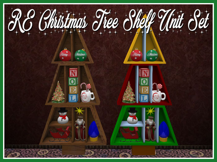 RE Christmas Tree Shelf Unit Set - Fun Xmas Decoration
