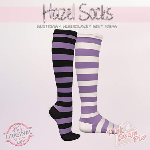 !PCP :: Hazel Stripe Socks [Lavender]
