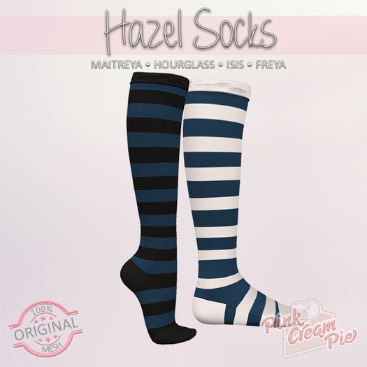 !PCP :: Hazel Stripe Socks [Navy Blue]