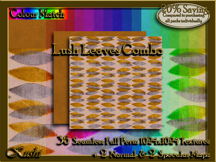 !Kushi! LushLeavesCOMBO Textures -WEAR TO UNPACK