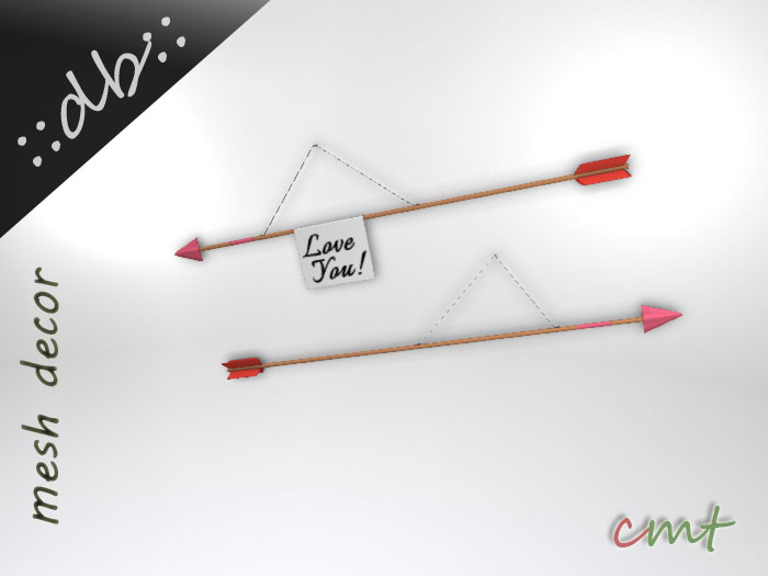 ::db:: Love You Arrow Message Decor