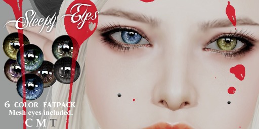 <<< np >>> SLEEPY EYES (small ilis) - 7color FATPACK