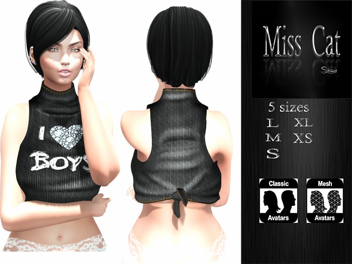 :.:Miss Cat Store:.: Top I LOVE BOYS