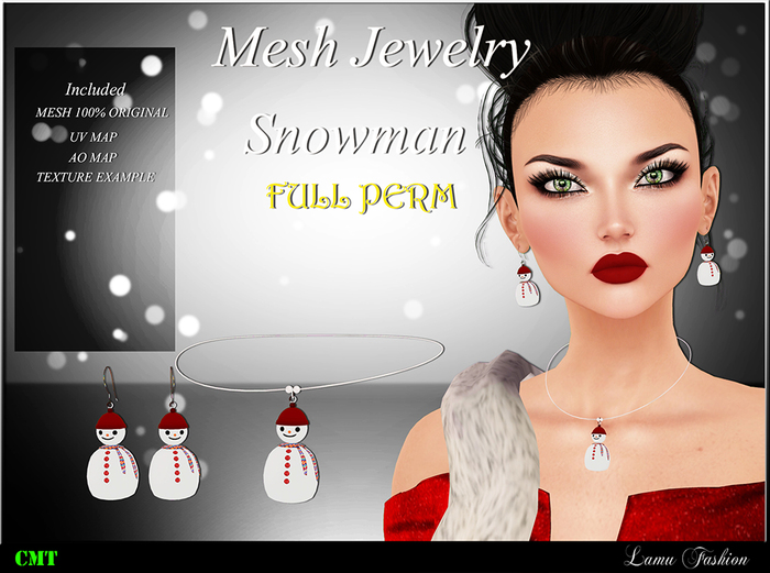 -Lamu Fashion-Mesh Jewelry Snowman FULL PERM