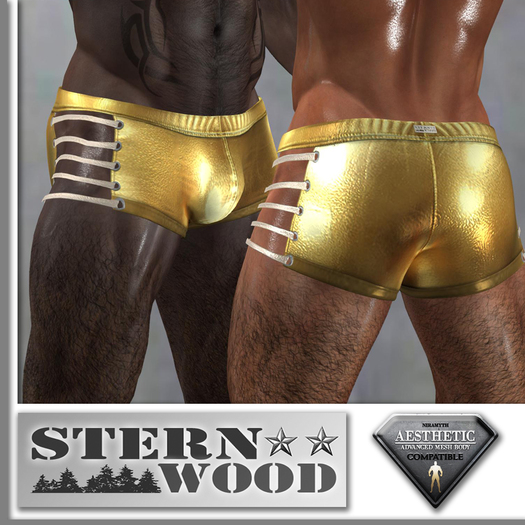 Aesthetic Gold Panties w Straps - box