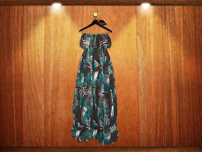 Trill Brown Print Maxi Dress