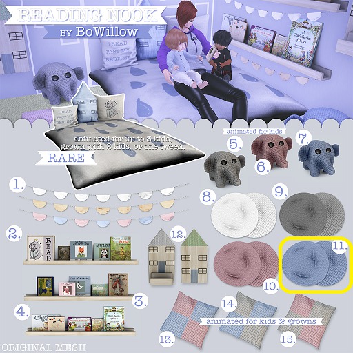 :BoWillow: Reading Nook - Rug - Blue Pack