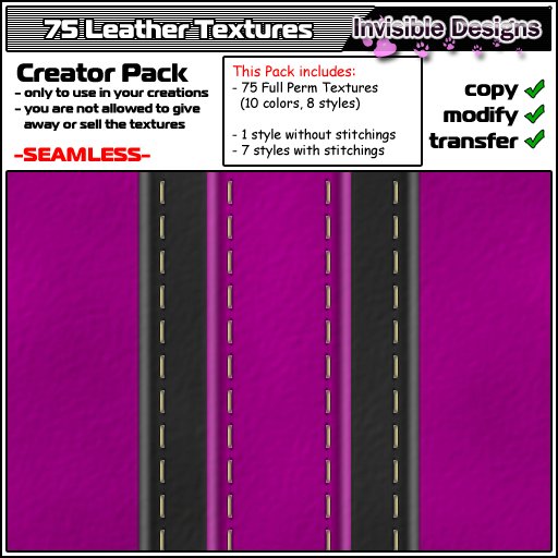 Invisible Designs - Leather Textures Pack 1