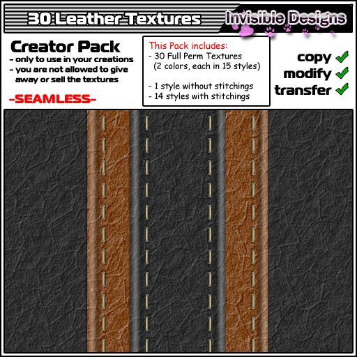 Invisible Designs - Leather Textures Pack 2
