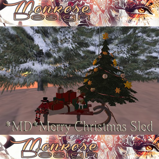 *MD*Merry Christmas Sled