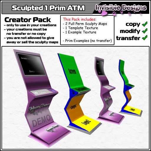 Invisible Designs - Sculpted 1 Prim ATM