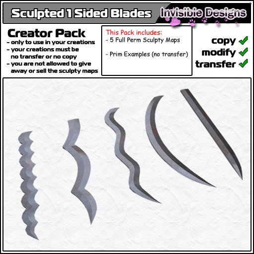 Invisible Designs - Sculpted One Sided Blades