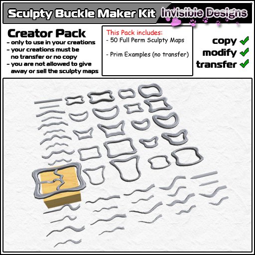 Invisible Designs - Sculpty Buckle Kit