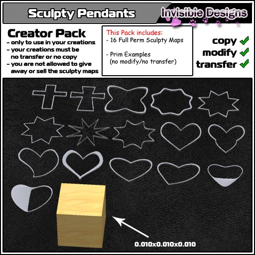 Invisible Designs - Sculpty Pendants
