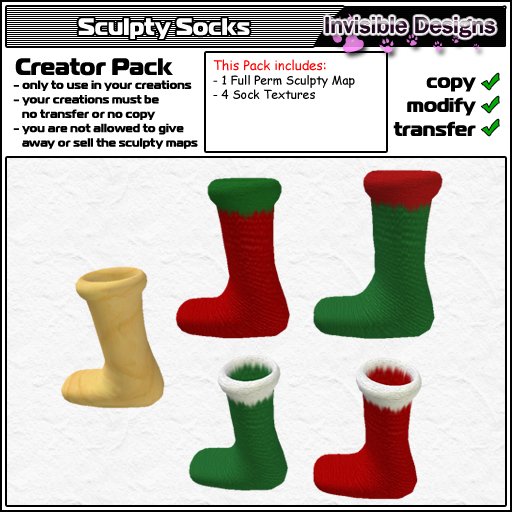 Invisible Designs - Sculpty Socks