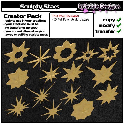 Invisible Designs - 15 Sculpted Stars