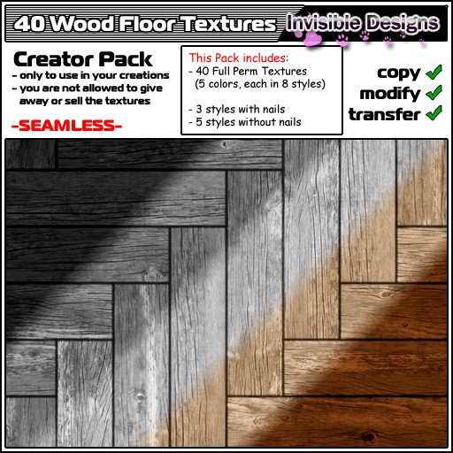 Invisible Designs - Wood Floor Pack-natural