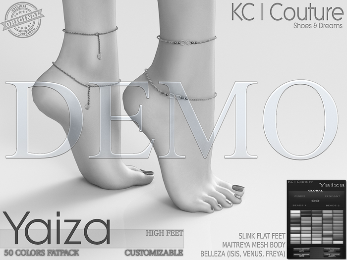 *DEMO* -KC- YAIZA ANKLETS / HIGH FEET / MAITREYA BELLEZA SLINK