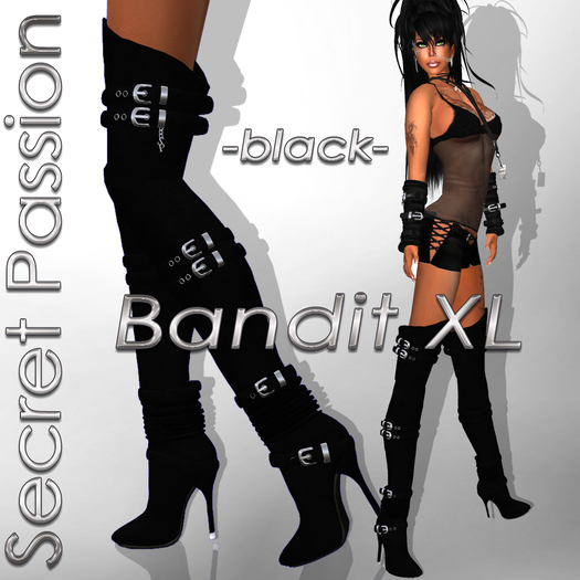 (SP) Bandit Knee Boots XL -black-