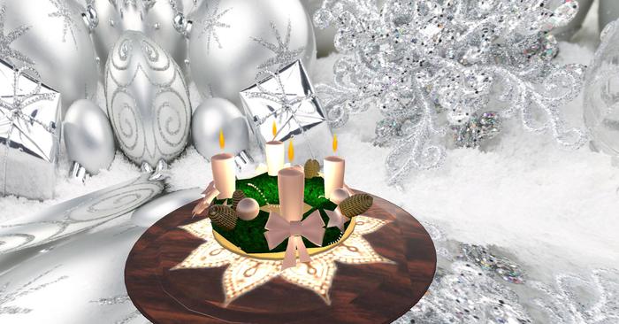 Advent wreath (ivory)