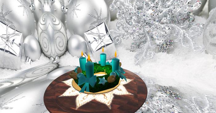 Adventskranz (tuerkies)