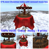 S*R.store Christmas table with carousel music box