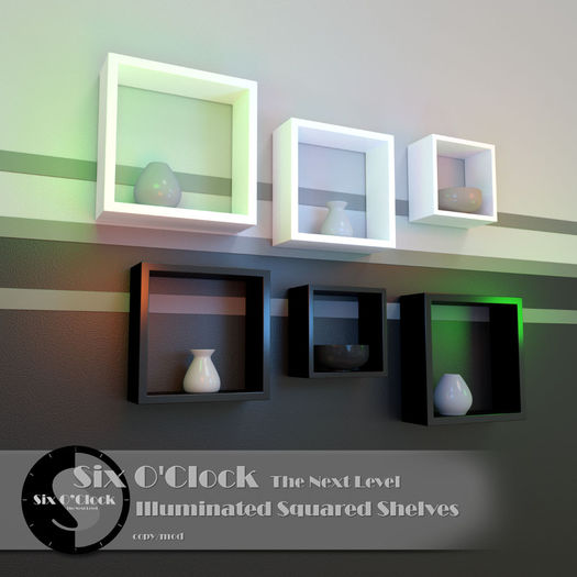 Six o'clock - TNL - Illuminated Squared Shelves - BOXED