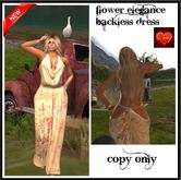 flower elegance backless dress* PROMO