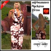 midsummer backless dress *