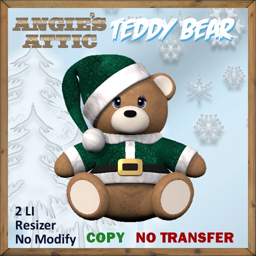 AA - Santa Bear (Huggable & Rezable) - Copy - Green