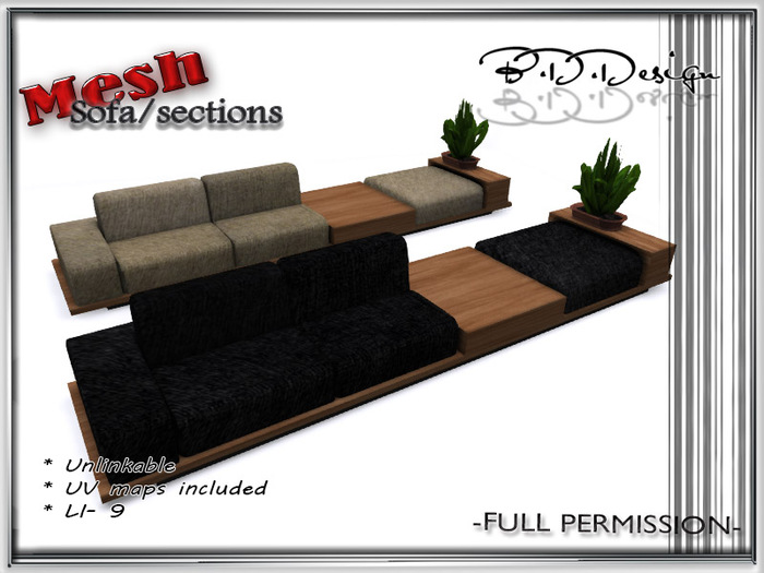 .::B.D.D::. FullPerm Mesh-Sofa/Sections